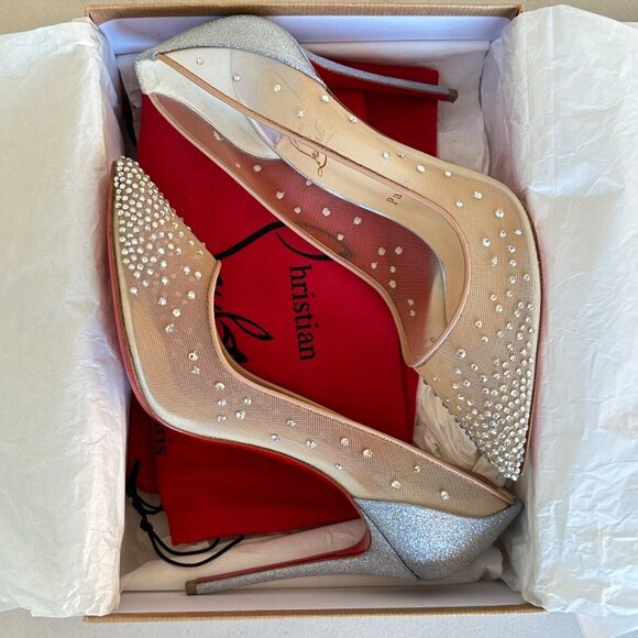 Christian Louboutin Mini Glitter Follies Strass Pump - Picture 9 of 9